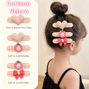 3 Chiếc Trẻ Em Hoạt Hình Velcro Tóc Tamper Dễ Thương Gãy Kẹp Tóc