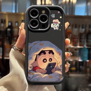 Ốp lưng điện thoại dễ thương Shin-chan, chống rơi, phù hợp với iPhone 17 16 15 14 13 12 11 Pro Max Plus BFPFFH025