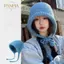 PNPIA- Mũ Balaclava ấm áp mùa đông Dây rút dành cho nữ Mũ dệt kim có mũ trùm đầu Mũ ngoài trời Khăn quàng cổ tích hợp Ne cổ Beanies Mũ