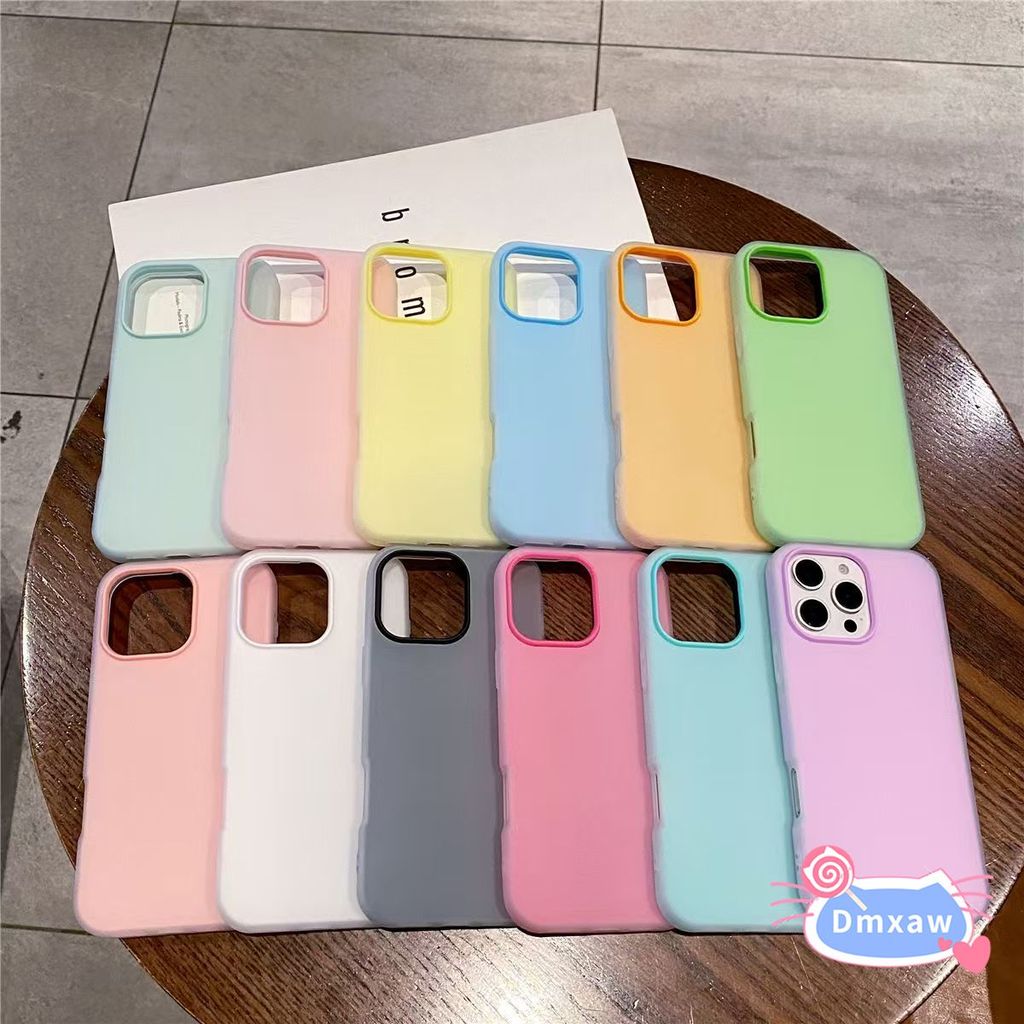 Ốp Cứng Màu Kẹo 2 Trong 1 Cho Tecno Camon 50 Pro Ultra 20 Pro 19 Pro 12 Spark 50 40C 40 7 7T 4 Slim 5G 4G Vỏ Chống Sốc Vỏ Điện Thoại Màu Trơn Đơn Giản