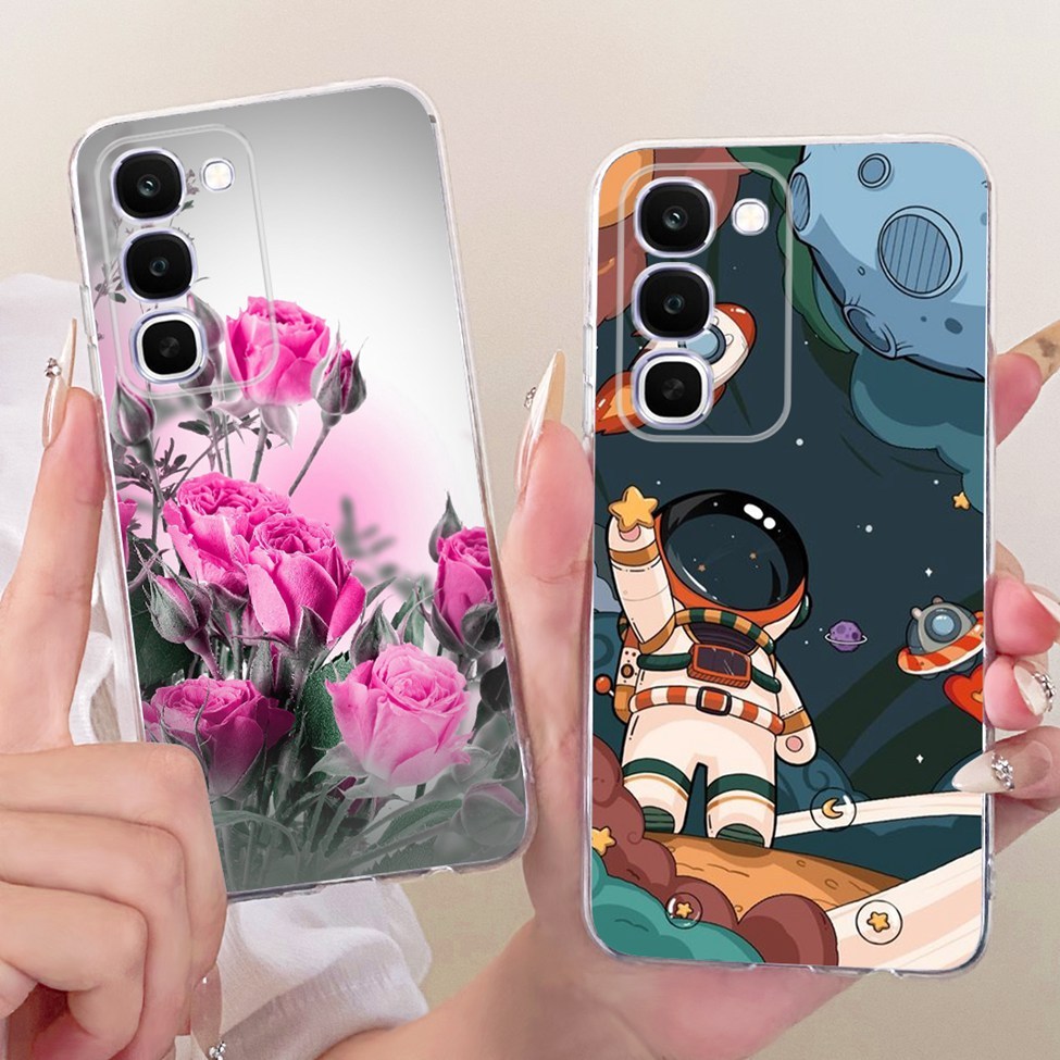 Ốp Điện Thoại Trong Suốt Cho Realme C100 4G Cover Hoạt Hình Dễ Thương Thời Trang Bướm Ngộ nghĩnh Thoáng Mát Sơn Funda