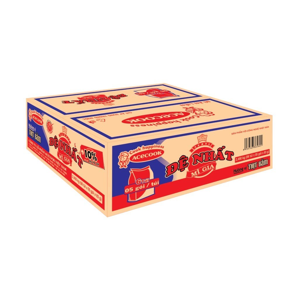 Thùng 30 gói mì Đệ Nhất thịt bằm 83g