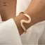 Vòng tay mở hình dạng sóng Trang sức thanh lịch tối giản dành cho nữ Đa năng cho công việc và du lịch [Mina]