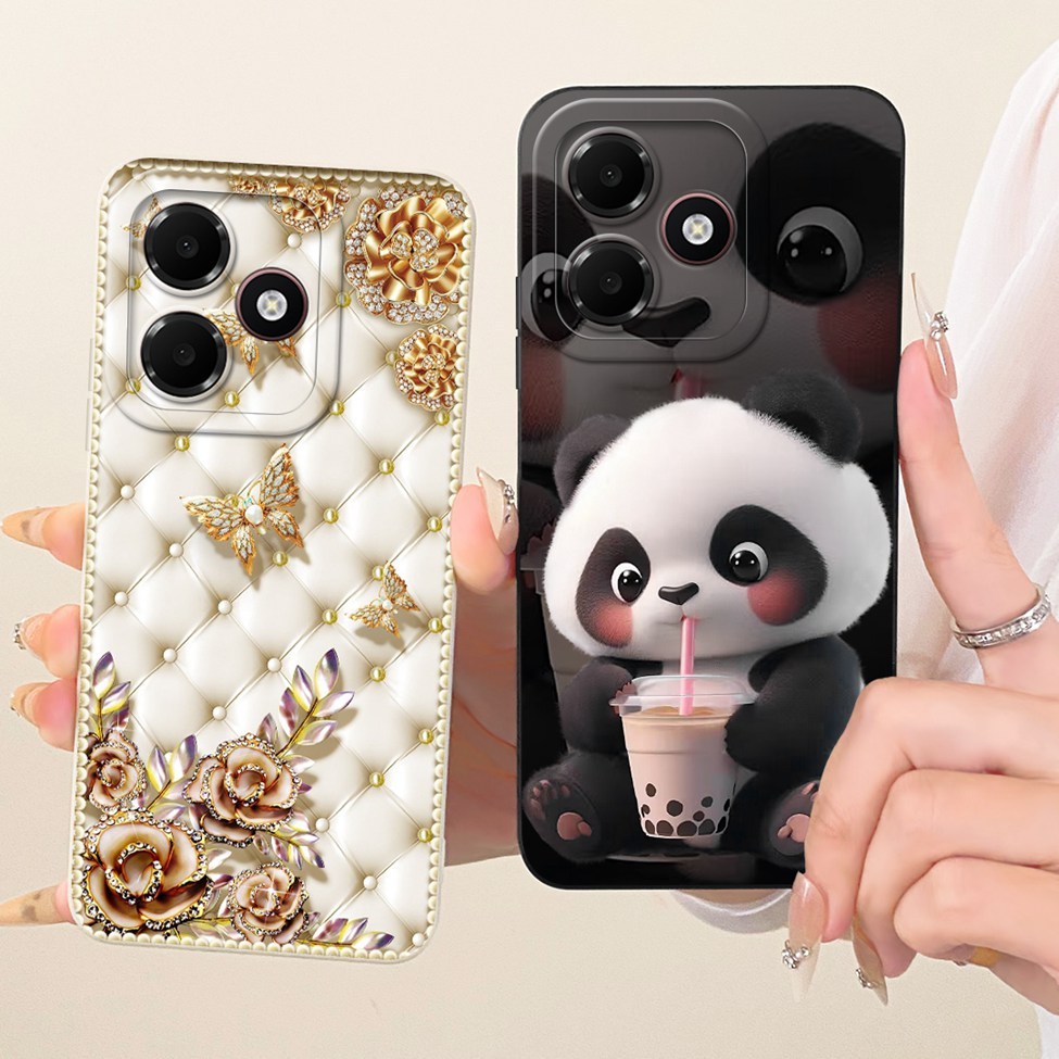 Dành Cho Oppo A6c Ốp Lưng Silicon Thời Trang Sang Trọng Hoa Mèo Dễ Thương Sơn Vỏ Cho Oppo CPH2895