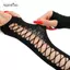 AqToCna Vintage Đảng Cosplay Lưới Co Giãn Găng Tay Hộp Đêm Nhảy Múa Nửa Ngón Vui Vẻ Fishnet Găng Tay Nữ Dài Lỗ Gãy Tay Tay AqToCna