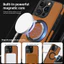 Sang Trọng 360 Xoay Vòng Giá Đỡ Từ Da Ốp Lưng Điện Thoại iPhone 16 15 14 13 12 11 Pro Max 16 Plus Chân Đế Chống Sốc Vỏ Silicon Mềm
