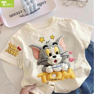 COD✅ (Hồ Chí Minh)Kids T Mall Áo phông tay ngắn In hình hoạt hình Áo Kiểu rộng và ấn tượng Trẻ em thời trang #VN1255