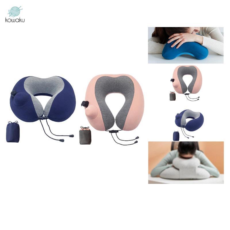 Gối du lịch để sử dụng máy bay Hình chữ U Bơm hơi nhẹ cho gia đình và ô tô