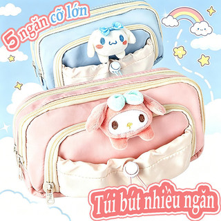 Túi đựng bút nhiều ngăn cho bé gái dễ thương cute hộp bút bút chì học sinh văn phòng phẩm tiện lợi