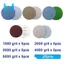 25 Chiếc Giấy Mài Mài Nước 125mm 5inch Grit 1000 / 2000 / 3000 / 4000 / 5000 Giấy Nhám Miếng Lót Móc Vòng Chà Nhám Đĩa
