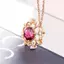 Vòng cổ mặt dây chuyền Tourmaline màu hồng FANCIME Le Petit Royal "Victoria"
