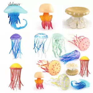DELMER sứa Sao biển Anemones, Động vật biển Hình động vật đại dương sống động như thật, Mô hình động vật mô phỏng Nhựa rắn nhiều màu Bộ sưu tập nhân vật hành động đại dương thực tế nhiều màu