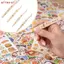 Nhíp dán cong AFTEROF, Nhíp nối dài lông mi bằng thép không gỉ đầu cong, Tạp chí in hình gấu hoạt hình đa năng Nhíp
