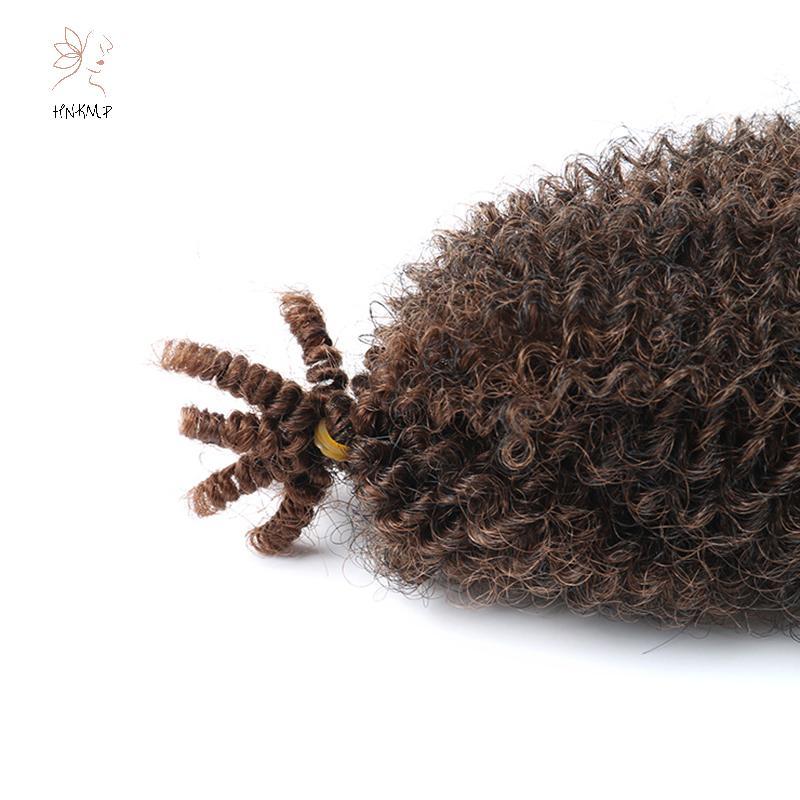 HNKMP 16 Inch Kinky Twist Marley Bện Móc Tóc Tổng Hợp Pre-Separated Springy Afro Twist Tóc Cho Bướm Locs Bím Tóc.
