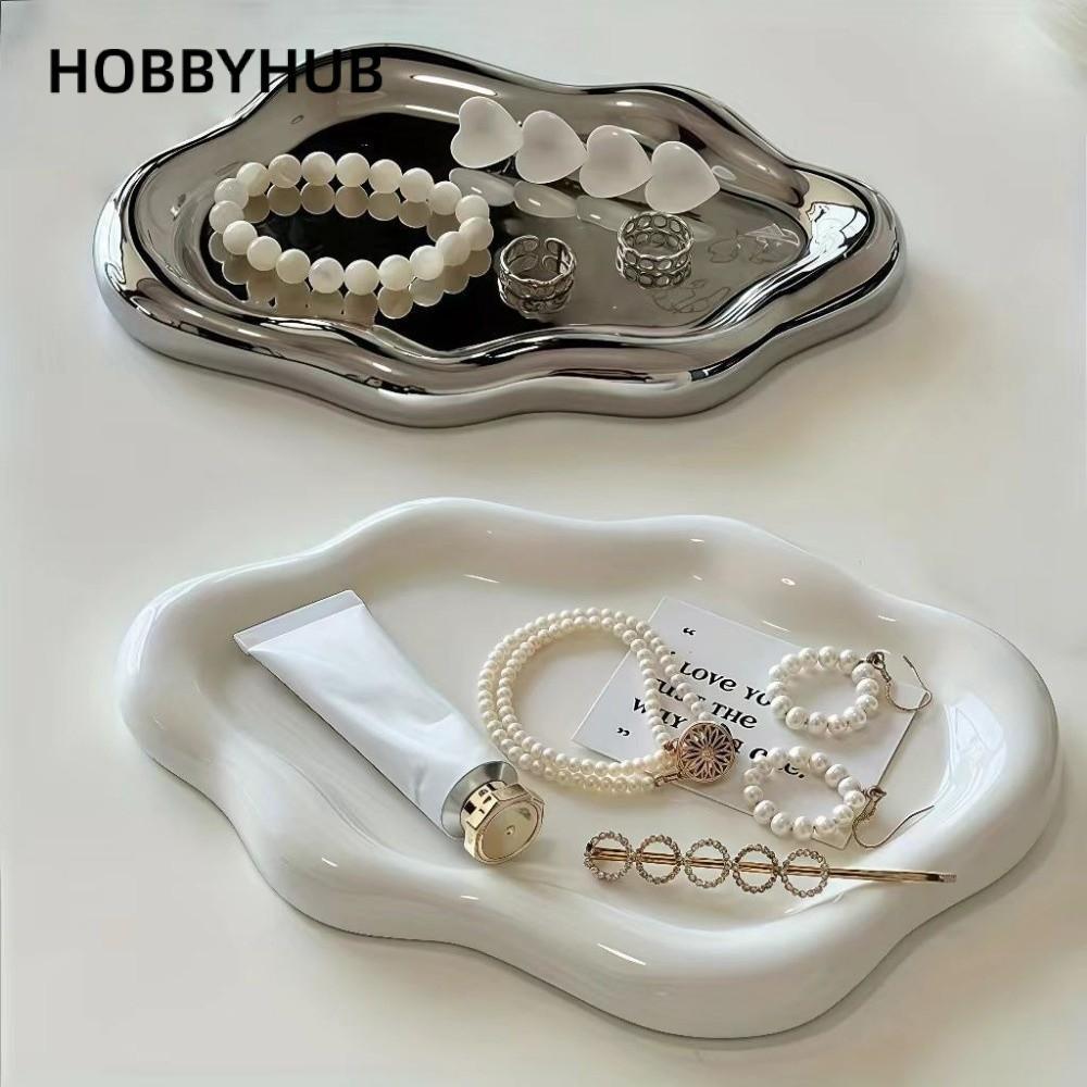 Tấm lưu trữ HOBBYHUB, Khay trang sức Mini hình đám mây, Tấm trưng bày trang sức bằng nhựa Ins Đồng hồ / Chìa khóa lưu trữ