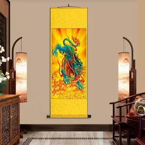 Pixiu Trà Nhà Tranh Cuộn Thư Pháp Tranh Lụa Bức Tranh Tường Tùy Chỉnh Thần Thoại Quái Vật Tranh Lụa Tranh Thị Trấn Nhà Phòng Khách Entr