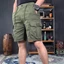 Quần short chở hàng rời nhiều túi dành cho nam, quần short năm điểm thẳng thể thao mùa hè