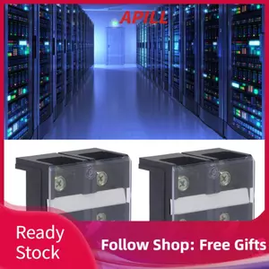 apill Dải đầu cuối hai hàng M6 Vít chuyên nghiệp 600V 100A Mạ cố định có nắp cầu cho hệ thống phân phối TC (2 vị trí (1002))