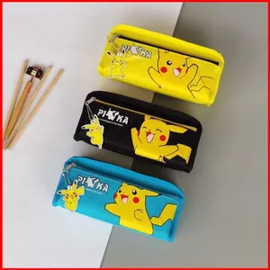 BH2 Phim Hoạt Hình Pokemon Pikachu Hộp Đựng Bút Chì Hai Lớp Quà Tặng Học Tập Cho Trẻ Em Túi Bút Chì HB2