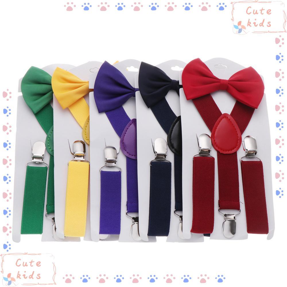 TPKSF98 1 Bộ Trẻ Em Treo Quà Tặng Kẹp Có Thể Điều Chỉnh Trẻ Em Váy Cưới Bộ Nơ Tóc Thời Trang Dễ Thương Thắt Lưng Bò