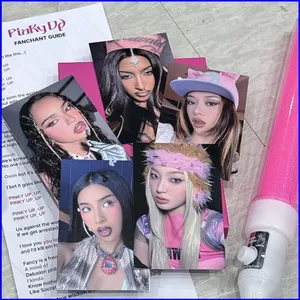 SQ3 5 Cái / bộ Thẻ KATSEYE LOMO Thứ Bảy Đơn PINKY UP Bưu Thiếp Bộ Sưu Tập KPOP Ngôi Sao Ngoại Vi QS3