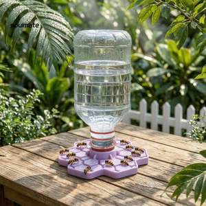 Linh hồn| Khay uống nước ong Trạm tưới nước Chai nước ong Máy cấp nước 3d In hình Trạm uống nước ong ngoài trời Phù hợp với chai nhựa Máy lọc nước trong vườn Khay tưới nước cho sân Dễ dàng
