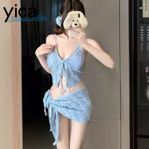 YICA 3 Bộ Bikini Nữ, Có Miếng Lót Áo Ngực Đồ Bơi Nữ Ngọt Ngào, Thắt Lưng Thoáng Khí Gợi Cảm Bộ Bikini Bể Bơi
