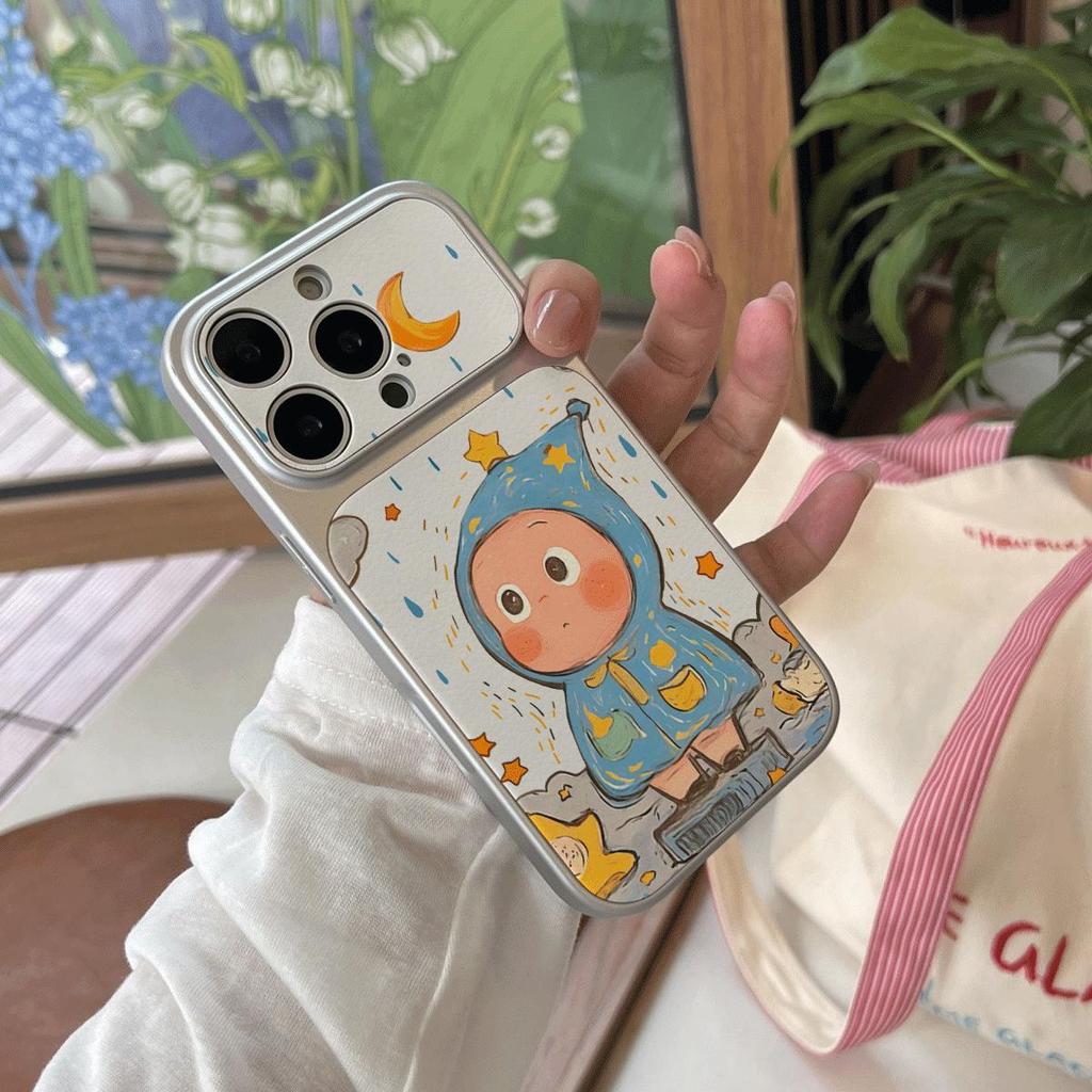 Bé bú bê bê mũ mưa đêmPhù hợp với iPhone 17 Pro, đồ họa hoạt hình 16/15/14