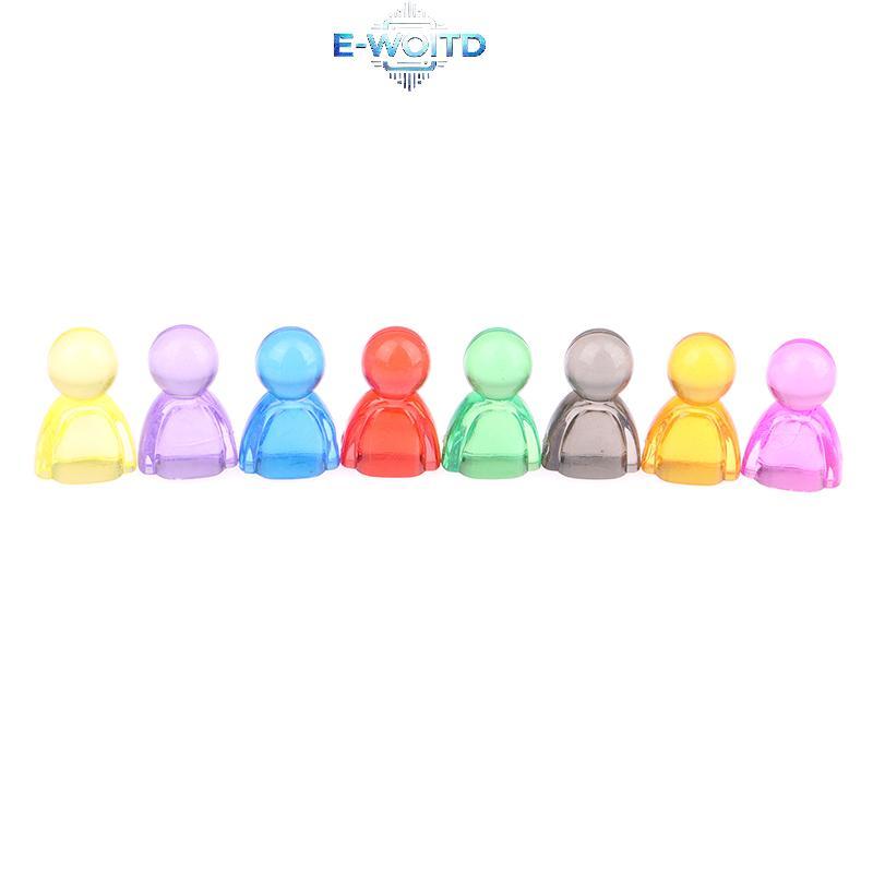 E-WOITD 20 Cái 24 * 16 * 12mm Trò chơi đánh dấu Acrylic Tương tác Trò chơi Nhiều màu sắc Humanoid Cờ vua Miếng cho bảng Phụ kiện thẻ trò chơi E-WOITD