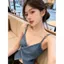 Mùa hè Denim Không Tay Top Ngắn Slim fit Phong Cách Hàn Quốc Mặc Hàng Ngày Áo Vest Hợp Thời Trang