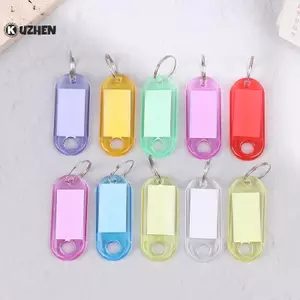 KUZHEN 10 Chiếc Móc Khóa Nhiều Màu Chìa Khóa ID Nhãn Thẻ Hành Lý ID Thẻ Phân Loại Số Khách Sạn Thẻ Chìa Khóa Móc Khóa Màu Sắc Ngẫu Nhiên HOT