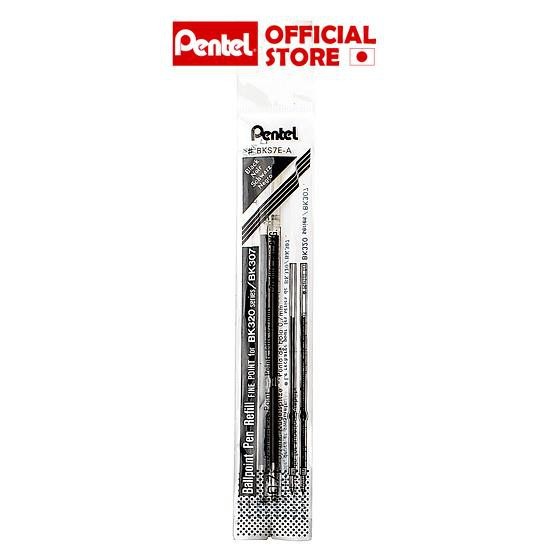 Ngòi bút Pentel BKS7E 0.7mm ruột bút bi thay thế cho bút BK250, mực xanh/đen trơn mượt