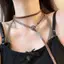 AN.MART Maillard Phong Cách Nâu Da Nhân Tạo Nelace Dành Cho Nữ Vòng Tay Có Thể Điều Chỉnh Đa Năng Choker Eo Dây Xích Trang Sức Hợp Thời Trang VN
