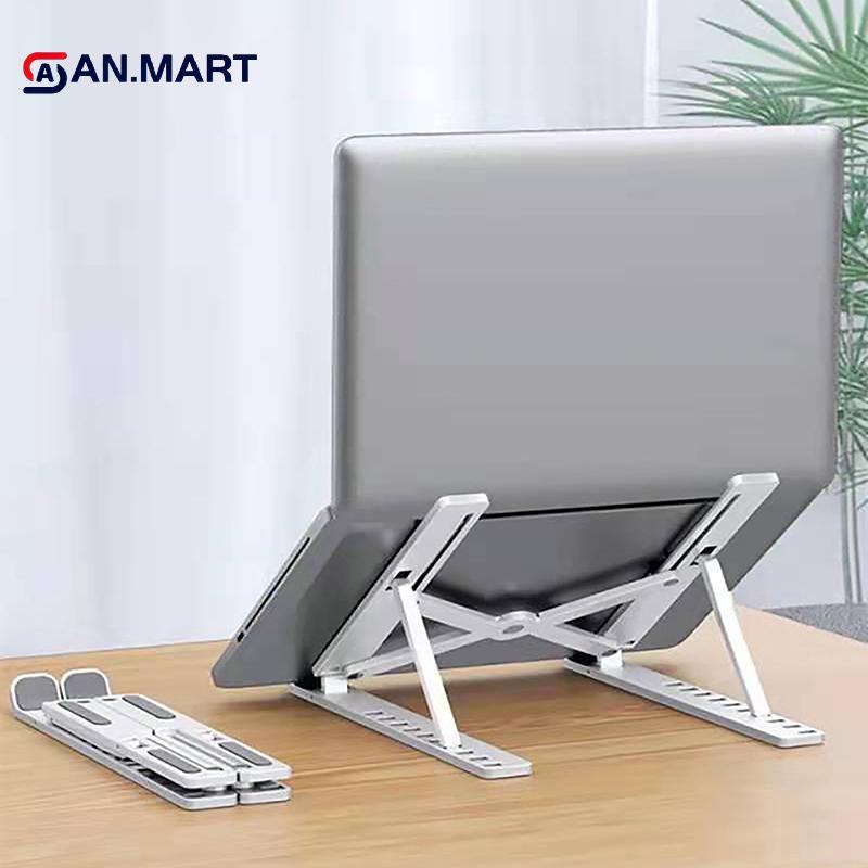 AN.MART Giá đỡ máy tính xách tay đa năng Giá đỡ máy tính xách tay có thể điều chỉnh cho đế làm mát có thể gập lại chống trượt cho máy tính xách tay / máy tính bảng / điện thoại VN