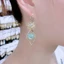 Bông tai nàng tiên cá hoa Zircon Thiết kế thích hợp Bông tai ngọt ngào Bông tai mùa xuân 2022 HACW