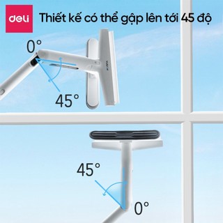Cây Lau Kính Thông Minh Deli 2 Trong 1 - Gạt Nước Thu Nước Bẩn, Có Thể Tháo Rời, Cán Nhôm Độ Dài Linh Hoạt