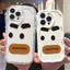 Ốp Lưng Cho Samsung Galaxy S26 S25 S24 S23 S21 S22 Plus Ultra 20 FE J7 Prime A03 A03S A02 A02S M02 A12 M12 A20 A30 Kem Vồng Cong Edge Motif Khuôn Mặt Ngộ nghĩnh NYK261