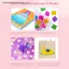 MỚI 1 Bộ Quà Tặng Sinh Nhật Cho Trẻ Em Bé Gái Trẻ Em Vải Poking Nghệ Thuật DIY Xếp Hình Đâm thủng Bộ Tranh Thủ Công Đồ Chơi Công Chúa Poke Board Stiers SKY
