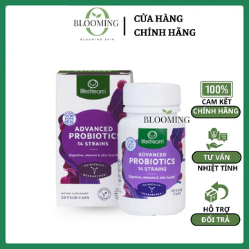 [Công ty] Viên Uống Men Vi Sinh Probiotic 14 Chủng Lifestream Advanced Probiotics New Zealand 30 Viên