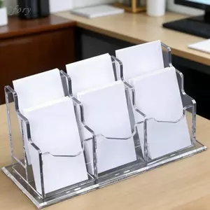 Jfory Rõ Ràng Acrylic Đựng Thẻ Cấp Trình Bày Danh Thiếp Hiển Thị Đứng Tổ Chức Cho Bàn Làm Việc Cuộc Họp Văn Phòng