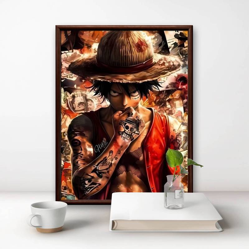 Khỉ One Piece D. Luffy Roronoa Zoro Poster Không Khung Tranh Canvas Cho Trang Trí Tường Phòng Gia Đình