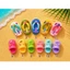 Set Charm Dép Biển Mùa Hè Kawaii Cao Cấp, Bộ Dép Tông & Dép Sục Mini Pastel Siêu Đáng Yêu, Summer Beach Collection