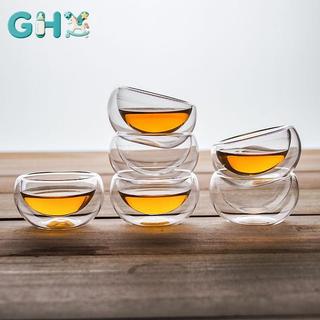 GHX 50ml Đôi Tường Cốc Thủy Tinh Trong Suốt Handmade Chịu Nhiệt Bia Trà Uống Kungfu Teacup Mini Whisky Cup Espresso Cà Phê VN