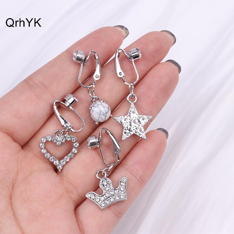 Nhà Máy Thời Trang 1 Cái Giả Bụng Nút Nhẫn Giả Bụng Xuyên Thái Kẹp Trên rốn Không Rốn Giả Cướp Biển Bướm Sụn Bông Tai Kẹp Trang Sức Cơ Thể Quà Tặng QrhYK