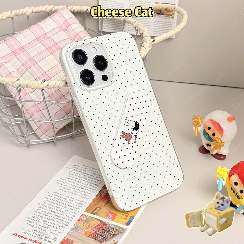 Ốp điện thoại dạng gập + chấm đen cho iPhone 11 12 13 14 15 16E 17 Pro Max 7 Plus Xs Max XR