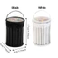 Túi đựng bút chì hình trụ DONOVANQQ, Hộp đựng bút chống nước PVC, Dung tích lớn di động trong suốt có tay cầm Túi đựng cọ trang điểm văn phòng