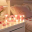 Đèn LED PYCOU, Hình Chữ Tình Yêu 10 Đèn LED Ngủ, Màu Trắng Ấm Lãng Mạn Hoạt Động Bằng Pin Chất Liệu Nhựa Dấu Hiệu Đèn Trang Trí Nhà