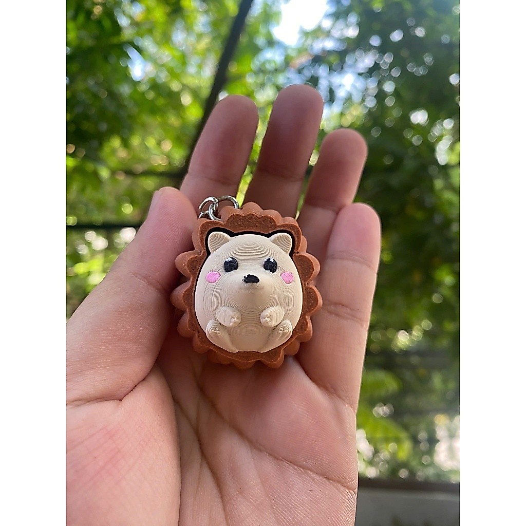 Móc Khoá Clicker Nhím 3D Cute – Móc Khoá Nhím Mini In PLA, Quà Tặng Dễ Thương Treo Balo Túi Xách