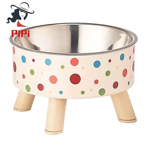 Phong cách hoạt hình Bát mèo nâng cao-Thép không gỉ Dung tích lớn, Bảo vệ cổ Chống trượt Chống trượt Dễ dàng làm sạch Đồ dùng cho thú cưng sành điệu