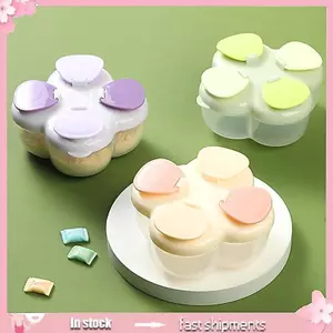 YOI Xoay Nắp Bột Cho Bé 4 Ngăn Cá Nhân Tổ Chức Nhỏ Gọn Cho Túi Tã Tập Thể Dục Du Lịch Essenti